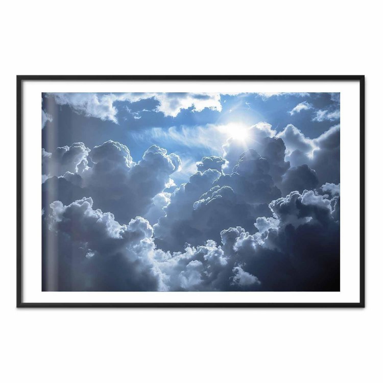 Plakat - Ożywiona sceneria: Słońce walczące z chmurami
