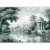 Fototapeta - Widok na park i jezioro retro vintage pejzaż w zieleniach