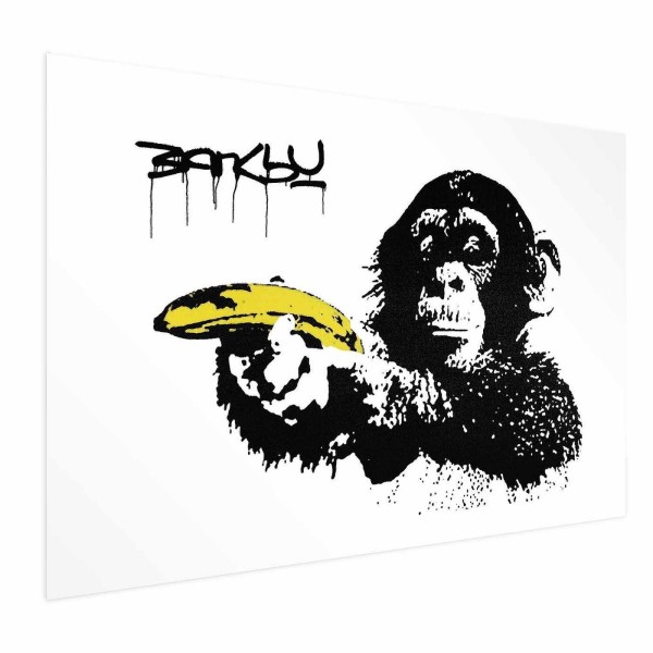 Plakat - Banksy: Małpa z bananem