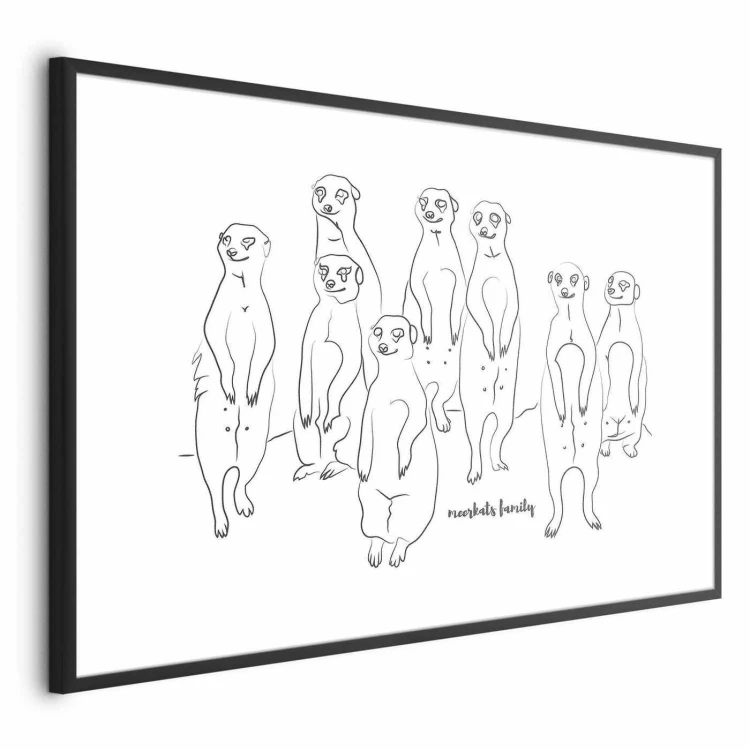 Plakat - Rodzina surykatek