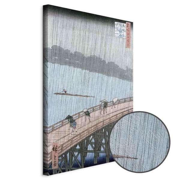 Obraz - Utagawa Hiroshige – Nagły deszcz nad mostem Shin-Ohashi i Atake
