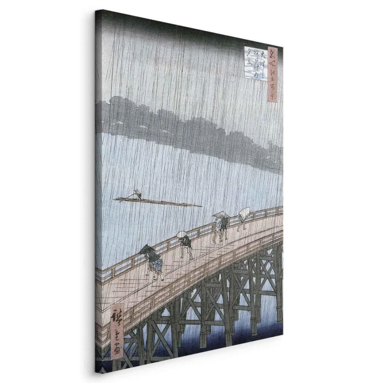 Obraz - Utagawa Hiroshige – Nagły deszcz nad mostem Shin-Ohashi i Atake