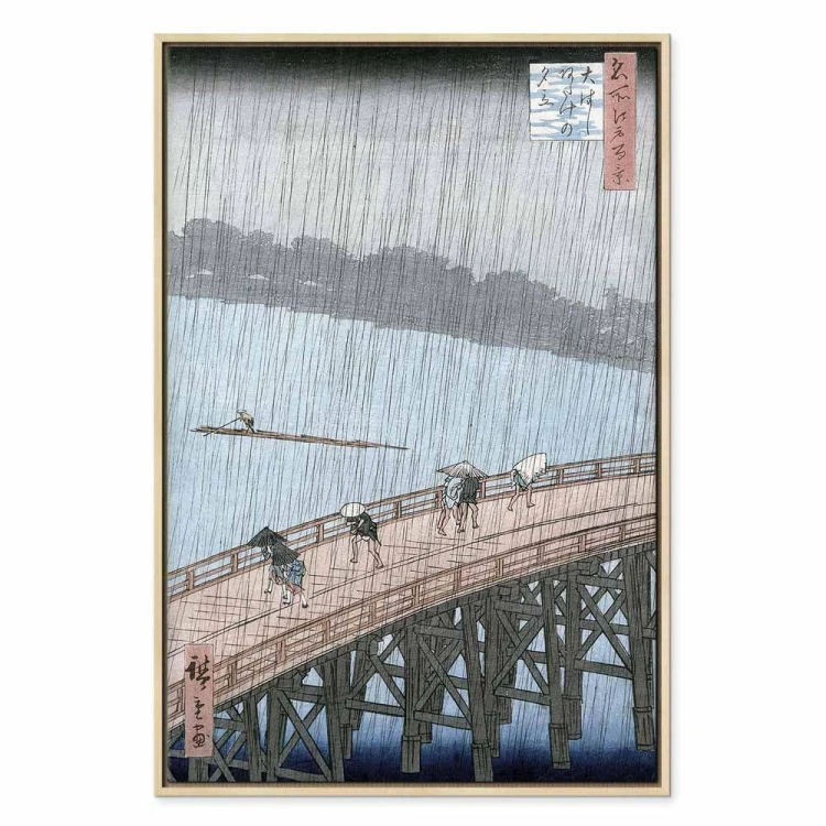 Obraz - Utagawa Hiroshige – Nagły deszcz nad mostem Shin-Ohashi i Atake