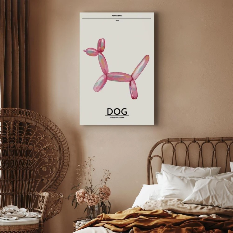Obraz - Holo-Dog - Kolorowy pies w stylu retro
