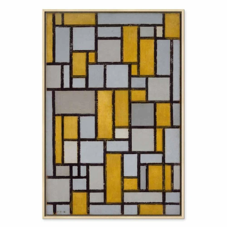 Obraz - Piet Mondrian – Kompozycja z siatką 1