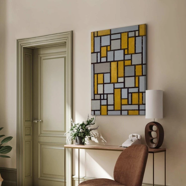 Obraz - Piet Mondrian – Kompozycja z siatką 1