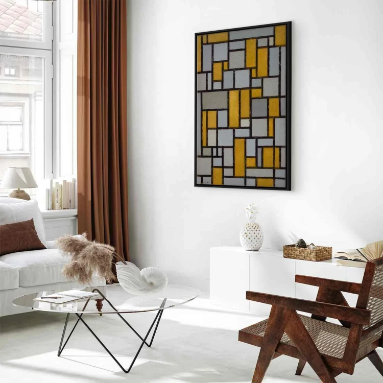 Obraz - Piet Mondrian – Kompozycja z siatką 1