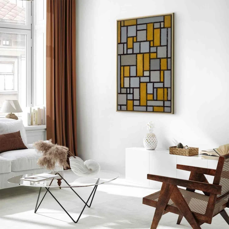 Obraz - Piet Mondrian – Kompozycja z siatką 1