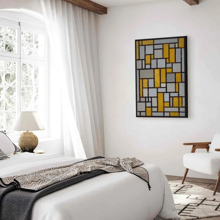 Obraz - Piet Mondrian – Kompozycja z siatką 1