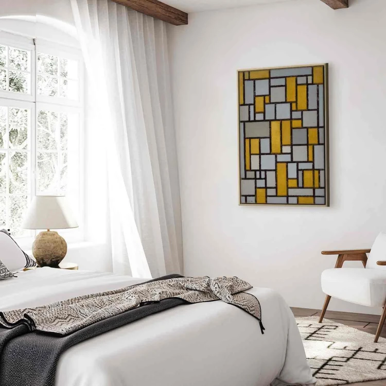 Obraz - Piet Mondrian – Kompozycja z siatką 1