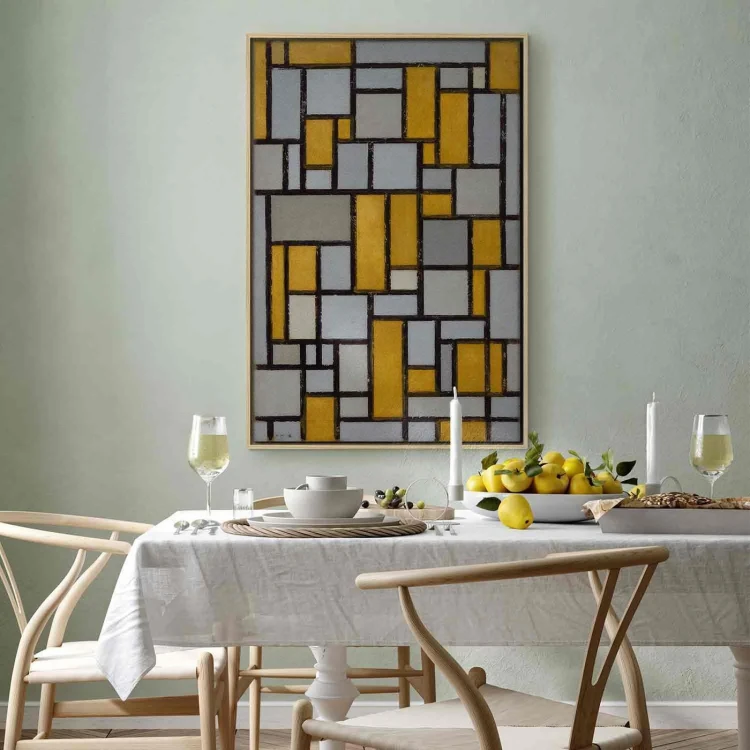 Obraz - Piet Mondrian – Kompozycja z siatką 1