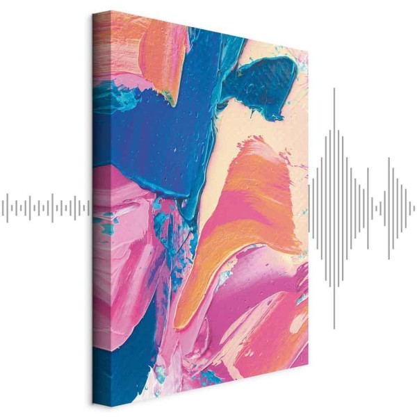 Obraz - Energetyczne Kształty - dynamiczna kompozycja farby olejnej na płótnie