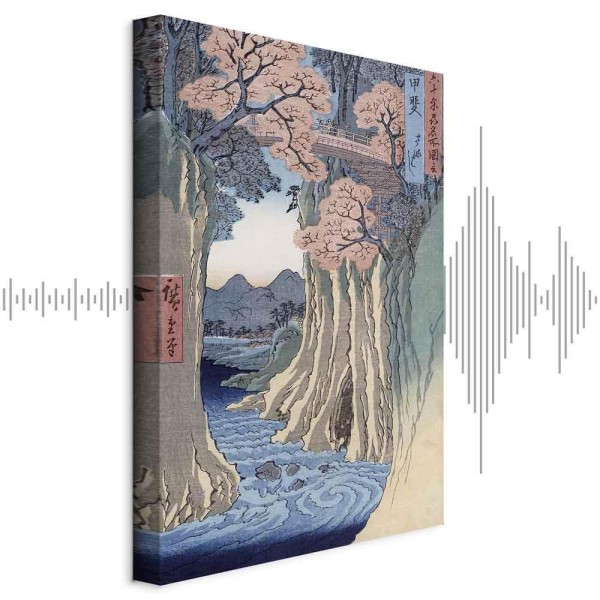 Obraz - Utagawa Hiroshige – Most Małp w prowincji Kai