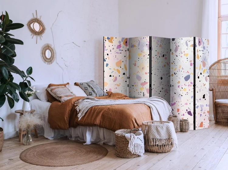 Parawan - Lastriko w stylu confetti - fioletowo-różowy - kolorowy wzór