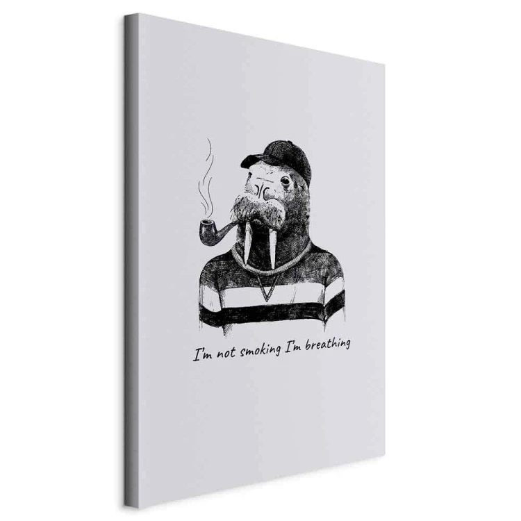 Obraz - I'm not smoking I'm breathing (1-częściowy) pionowy