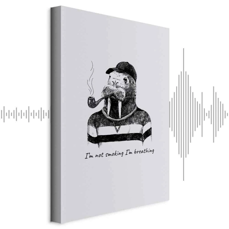 Obraz - I'm not smoking I'm breathing (1-częściowy) pionowy