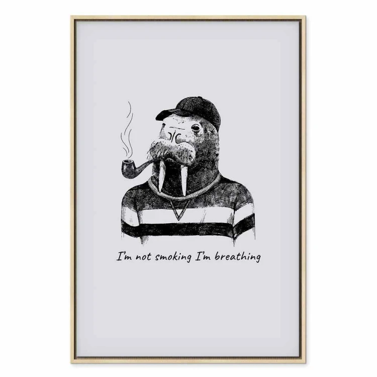 Obraz - I'm not smoking I'm breathing (1-częściowy) pionowy