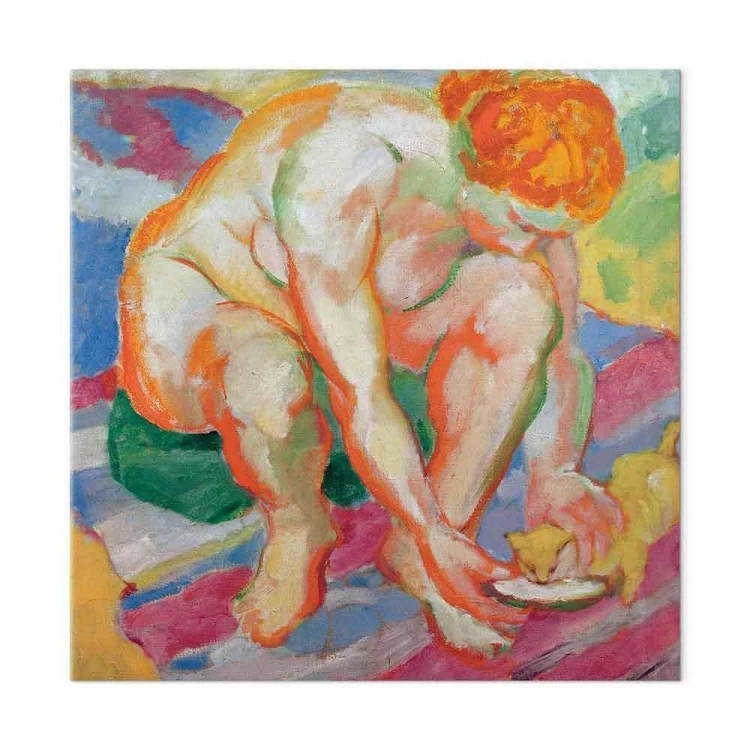 Obraz - Franz Marc – Akt z kotem