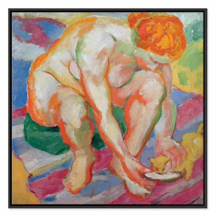 Obraz - Franz Marc – Akt z kotem