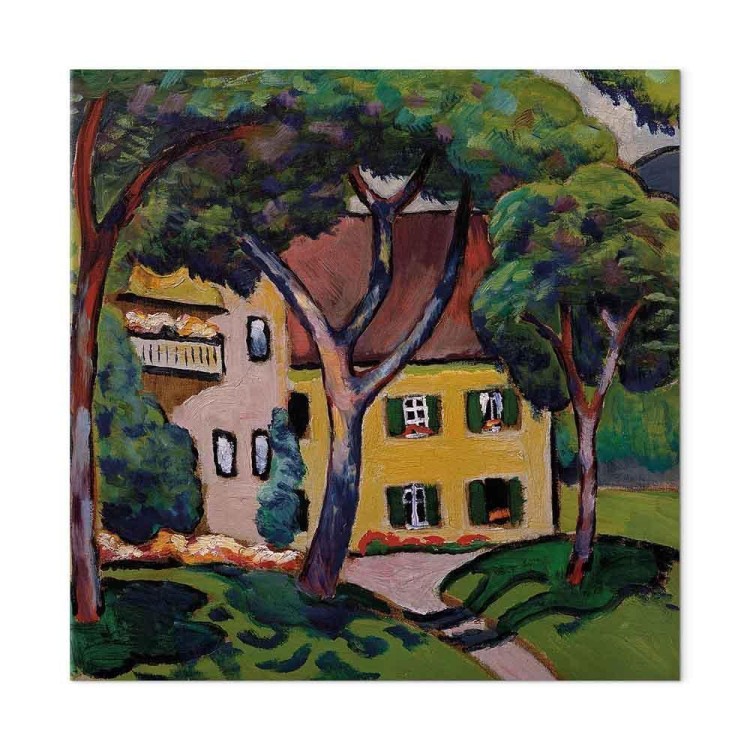 Obraz - August Macke – Staudacherhaus in Tegernsee