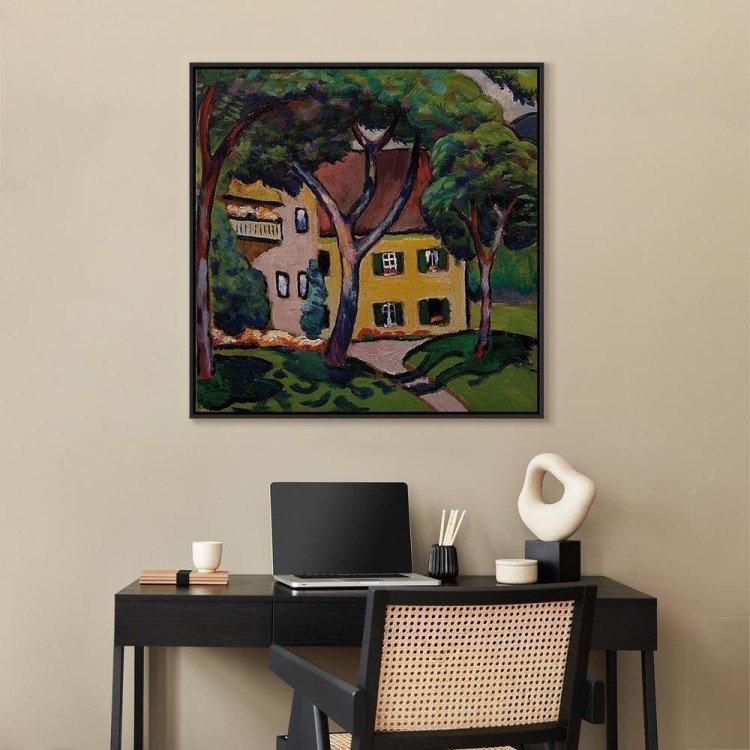 Obraz - August Macke – Staudacherhaus in Tegernsee