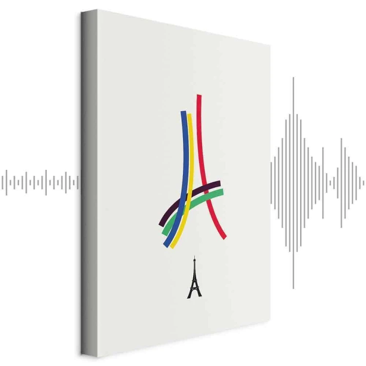 Obraz - Wieża Eiffla - grafika kolorowa - abstrakcja