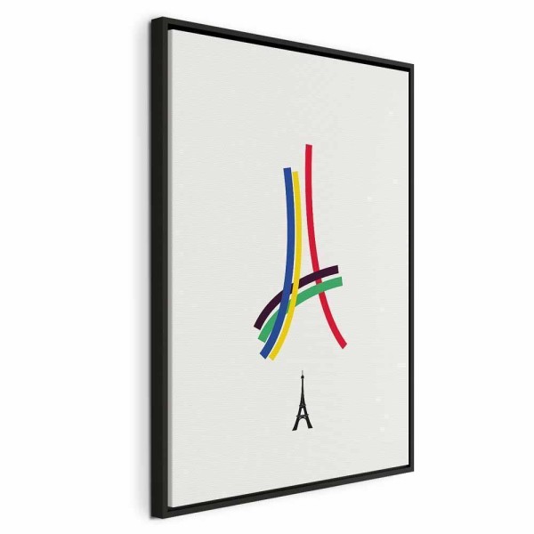 Obraz - Wieża Eiffla - grafika kolorowa - abstrakcja