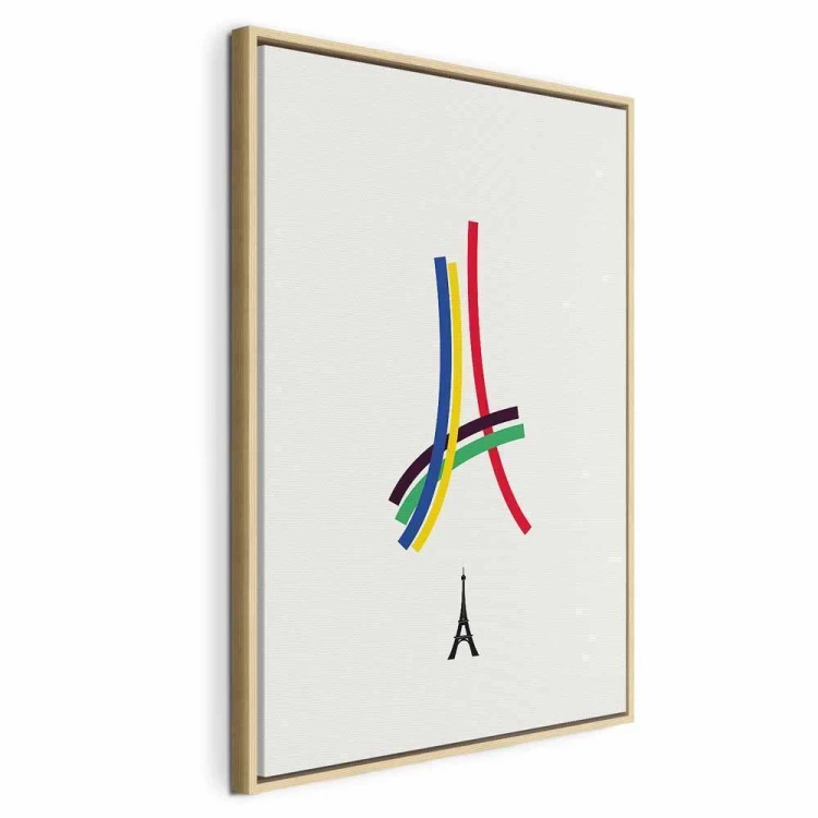 Obraz - Wieża Eiffla - grafika kolorowa - abstrakcja