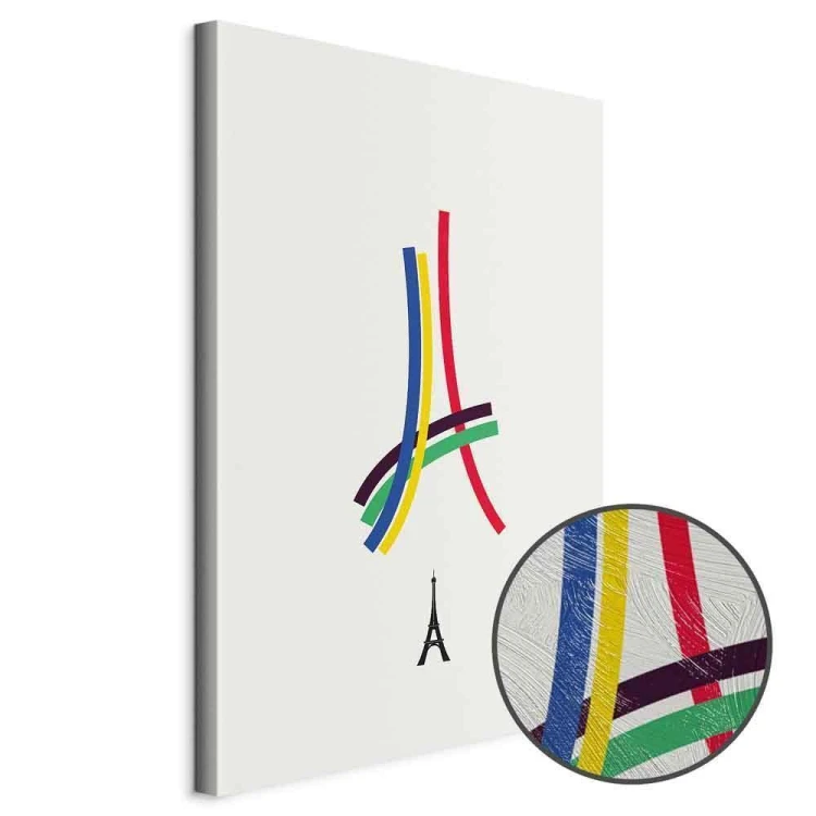Obraz - Wieża Eiffla - grafika kolorowa - abstrakcja