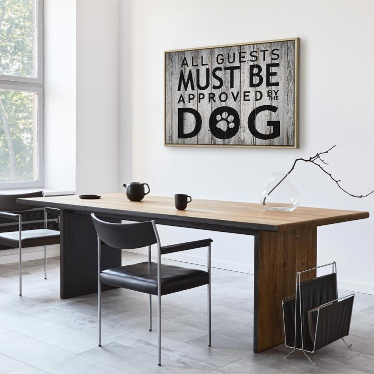 Obraz - All Guests Must Be Approved by the Dog (1-częściowy) szeroki