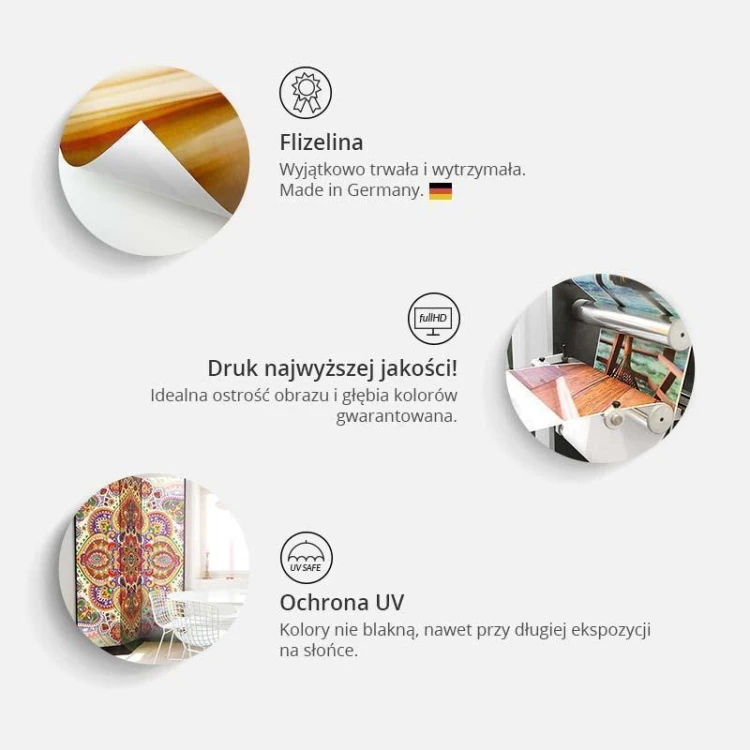 Parawan - Ryby w minimalistycznym stylu - Rybki w azteckim stylu w pastelowych tonacjach kolorystycznych na białym tle