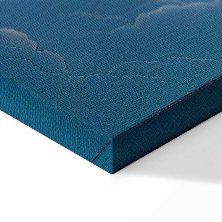 Obraz - Niebieskie niebo przełamujące się przez białe puchate chmury