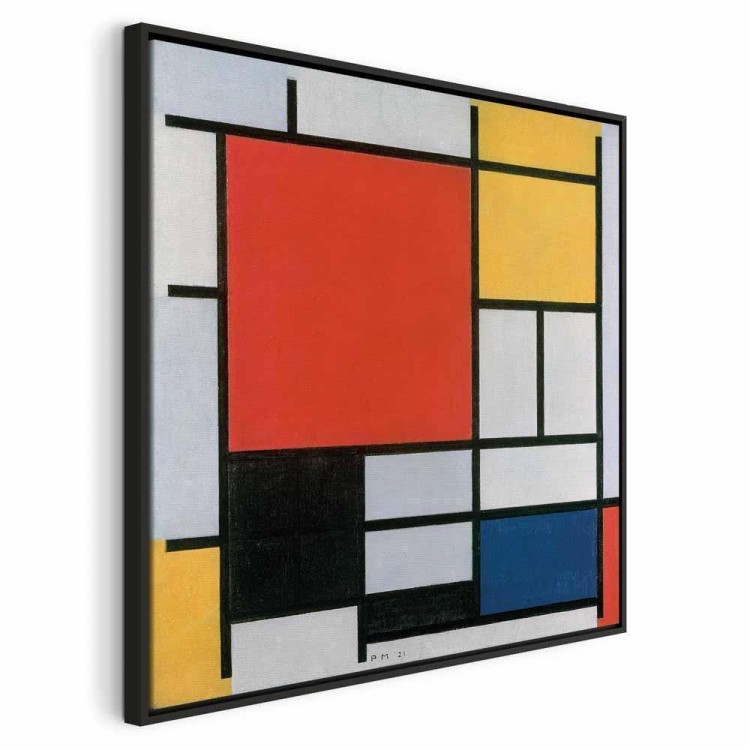 Obraz - Piet Mondrian – Kompozycja z czerwonym, żółtym, niebieskim i czarnym