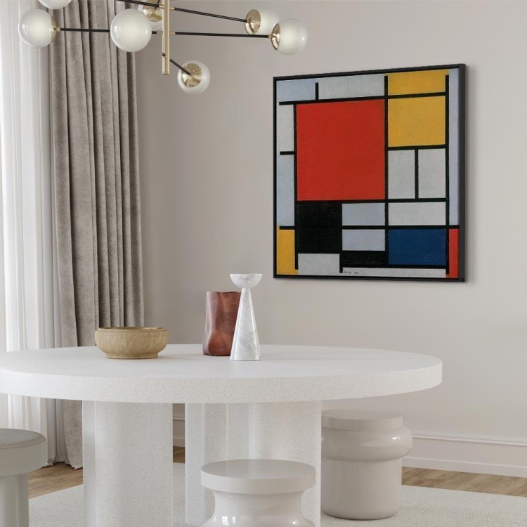 Obraz - Piet Mondrian – Kompozycja z czerwonym, żółtym, niebieskim i czarnym