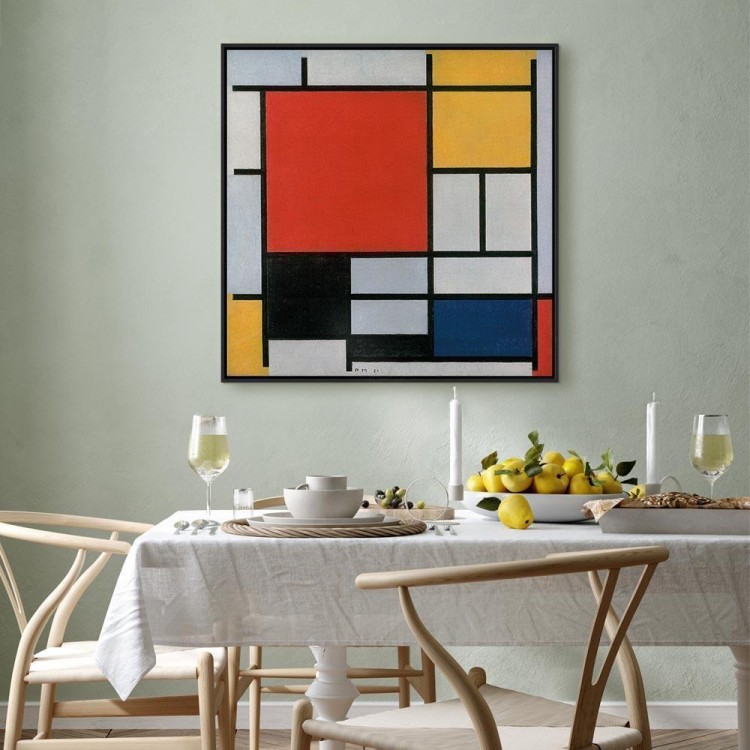 Obraz - Piet Mondrian – Kompozycja z czerwonym, żółtym, niebieskim i czarnym