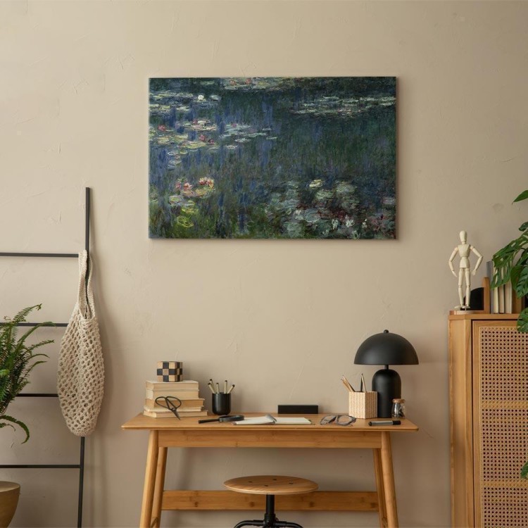 Obraz - Claude Monet – Nenufary (lilie wodne): zielone refleksy