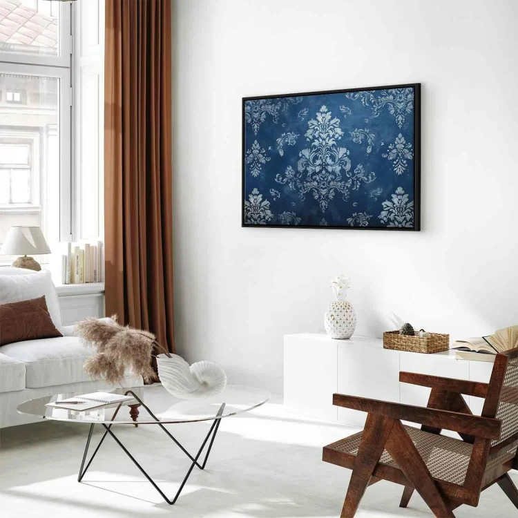 Obraz - Ornament retro dekoracyjny motyw w przetartych błękitach