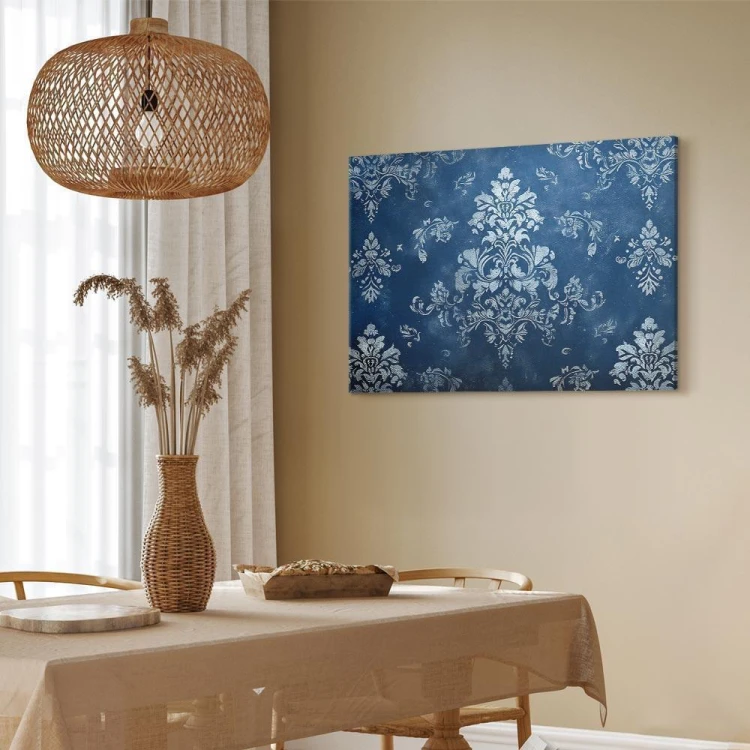 Obraz - Ornament retro dekoracyjny motyw w przetartych błękitach