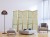 Parawan japoński - Deseń żyrafy - zwierzęcy wzór w turkusowe plamki na jasnym tle