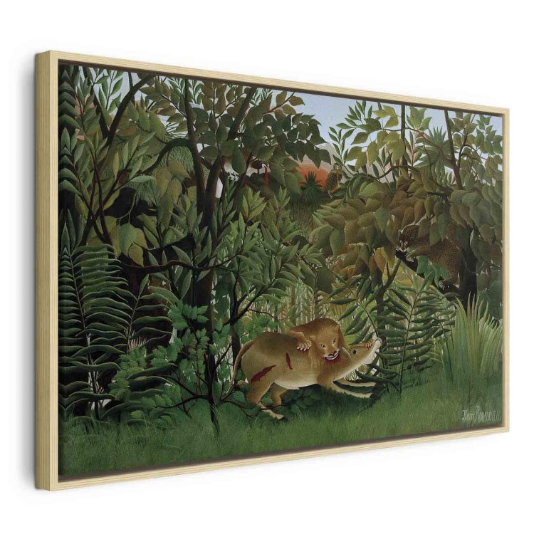 Obraz - Henri Rousseau – Le Lion ayant faim se jette sur l'Antilope