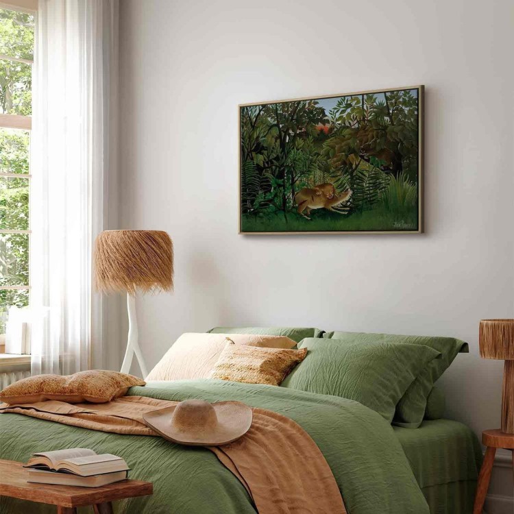 Obraz - Henri Rousseau – Le Lion ayant faim se jette sur l'Antilope