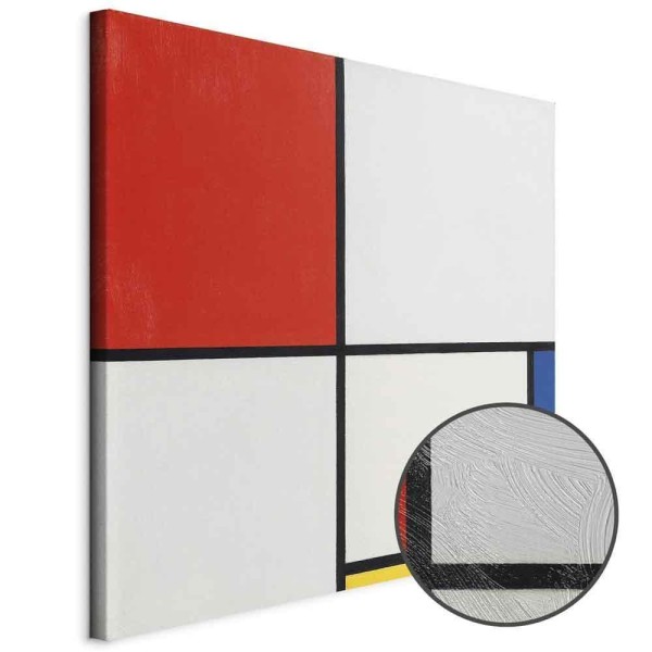Obraz - Piet Mondrian – Kompozycja nr III z czerwonym, niebieskim, żółtym i czarnym