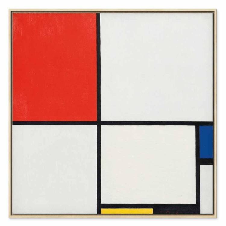Obraz - Piet Mondrian – Kompozycja nr III z czerwonym, niebieskim, żółtym i czarnym