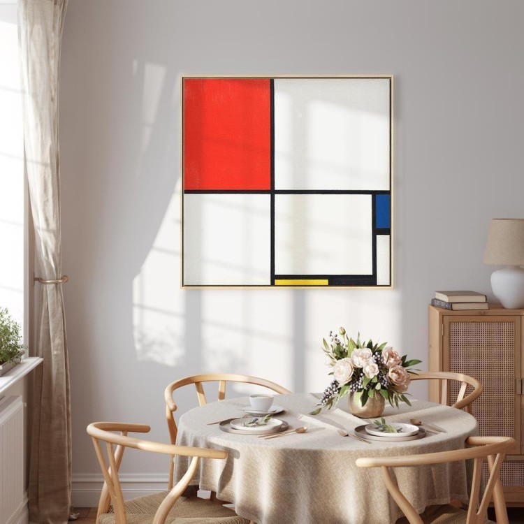 Obraz - Piet Mondrian – Kompozycja nr III z czerwonym, niebieskim, żółtym i czarnym