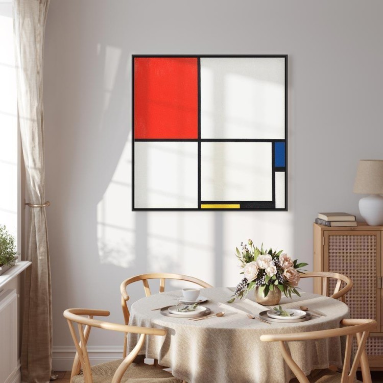 Obraz - Piet Mondrian – Kompozycja nr III z czerwonym, niebieskim, żółtym i czarnym
