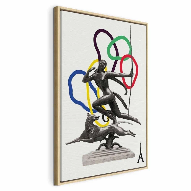 Obraz - Kobieta z psem - ilustracja