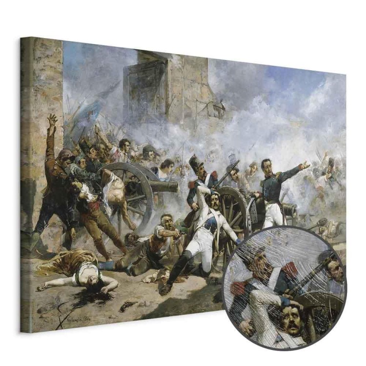 Obraz - Joaquín Sorolla y Bastida – Śmierć Pedro Velarde y Santillána podczas obrony koszar artyleryjskich Monteleon