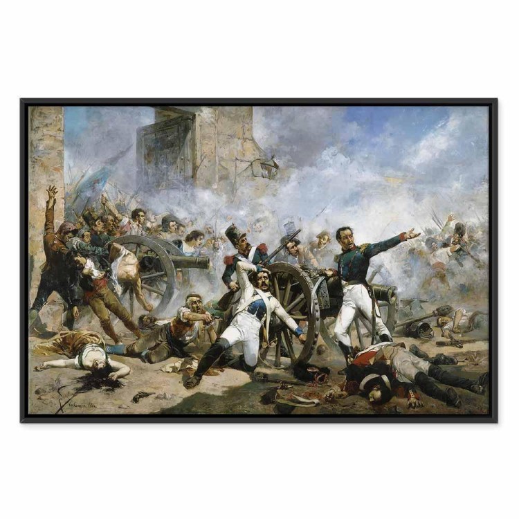 Obraz - Joaquín Sorolla y Bastida – Śmierć Pedro Velarde y Santillána podczas obrony koszar artyleryjskich Monteleon