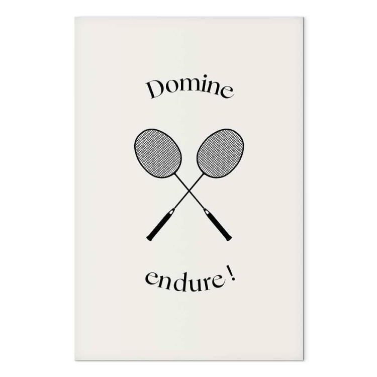 Obraz - Czarne rakiety do badmintona