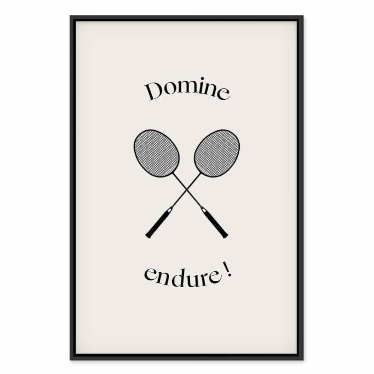 Obraz - Czarne rakiety do badmintona